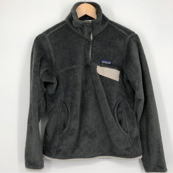 Patagonia Snap T Pullover Womens Small Gray Thermal Pro Fleece - Picture 1 of 11